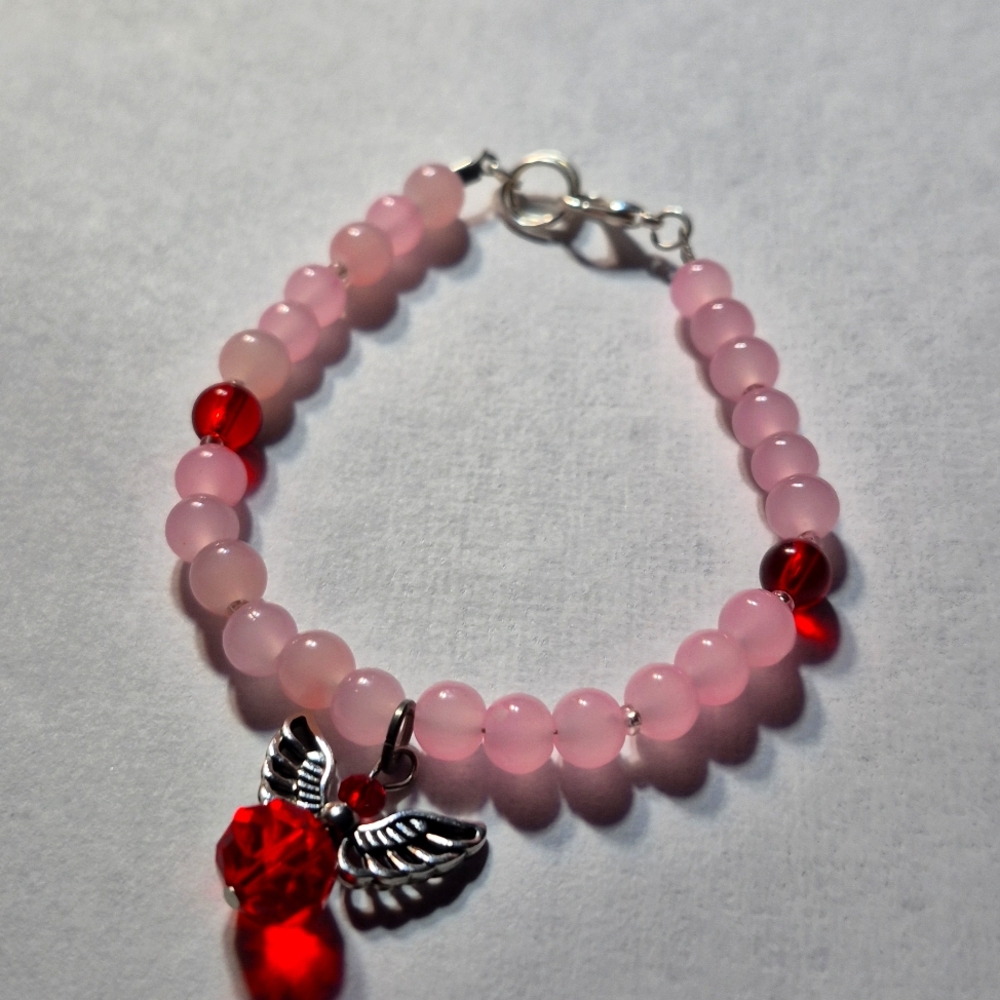 Pink Glass bead bracelet